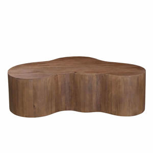 Salontafel Moos - Organisch - Donkerbruin - 129cm