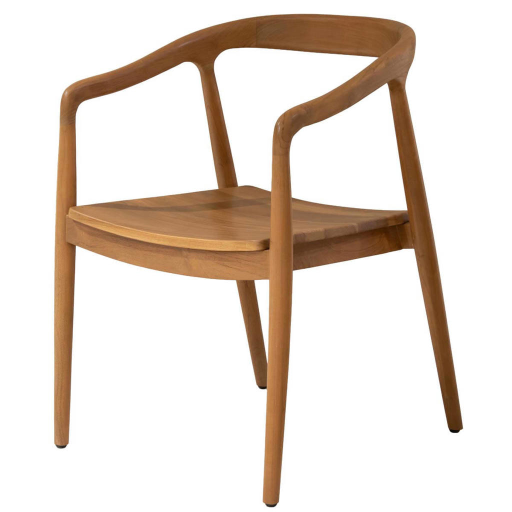 Giga Meubel Eetkamerstoel Lasse - Naturel Hout - Set van 2