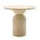 Giga Meubel Eettafel Djurö - Rond Travertin Composiet - 80cm