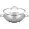 Sola  Wokpan met deksel Green Cooking Triply RVS ø 32 cm - geschikt voor alle warmtebronnen - zonder anti-aanbaklaag