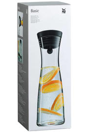 thumbnail: WMF Karaf / Waterkaraf - Basic - Drupvrij - Incl. Fruitfilter - Zwart / Zilver - 1.5 liter