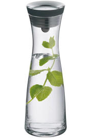 thumbnail: WMF Karaf / Waterkaraf - Basic - Drupvrij - Incl. Fruitfilter - Zwart / Zilver - 1.5 liter