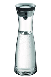 thumbnail: WMF Karaf / Waterkaraf - Basic - Drupvrij - Incl. Fruitfilter - Zwart / Zilver - 1.5 liter