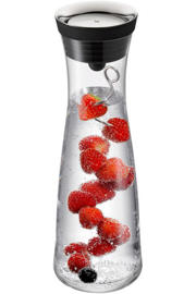 thumbnail: WMF Karaf / Waterkaraf - Basic - Drupvrij - Incl. Fruitfilter - Zwart / Zilver - 1.5 liter