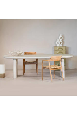 Eettafel Maya - Deens Ovaal - Beige Betonlook - 200x100x75cm