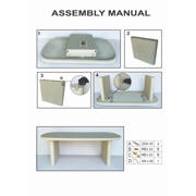 thumbnail: Giga Meubel Eettafel Maya - Deens Ovaal - Beige Betonlook - 200x100x75cm