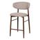 Giga Meubel Barstoel Alexia - Taupe/Walnoot - Set van 2