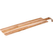 thumbnail: Cookinglife Serveerplank / Tapasplank - Teak - 100 x 20 cm - Houten Plank voor Hapjes en Gerechten