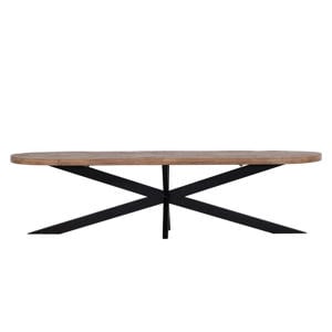 Eettafel Barn - Naturel Mangohout Metaal - 300x100x78cm