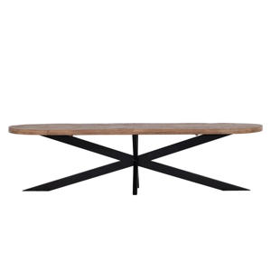 Eettafel Barn - Naturel Mangohout Metaal - 300x100x78cm
