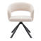 Giga Meubel Eetkamerstoel Elle - Stof/Metaal - Beige - Set van 2