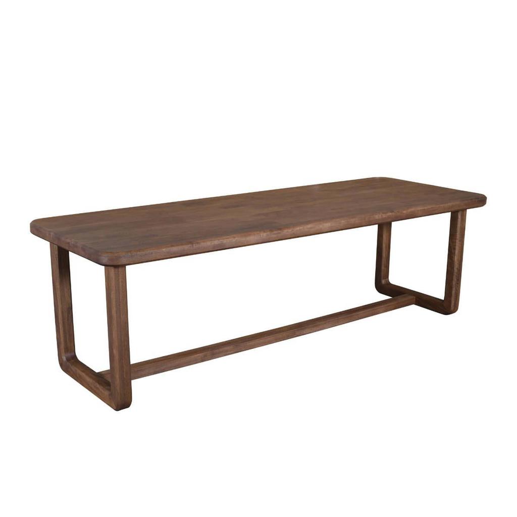 Giga Meubel Eettafel Loja - Rechthoek Donkerbruin Mangohout - 250x90x76cm