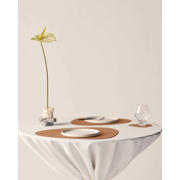 thumbnail: LIND DNA LIND DNA Placemats Nupo - Leer - Nature - Curved - 44 x 37 cm - 2 Stuks