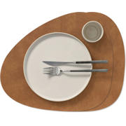 thumbnail: LIND DNA LIND DNA Placemats Nupo - Leer - Nature - Curved - 44 x 37 cm - 2 Stuks