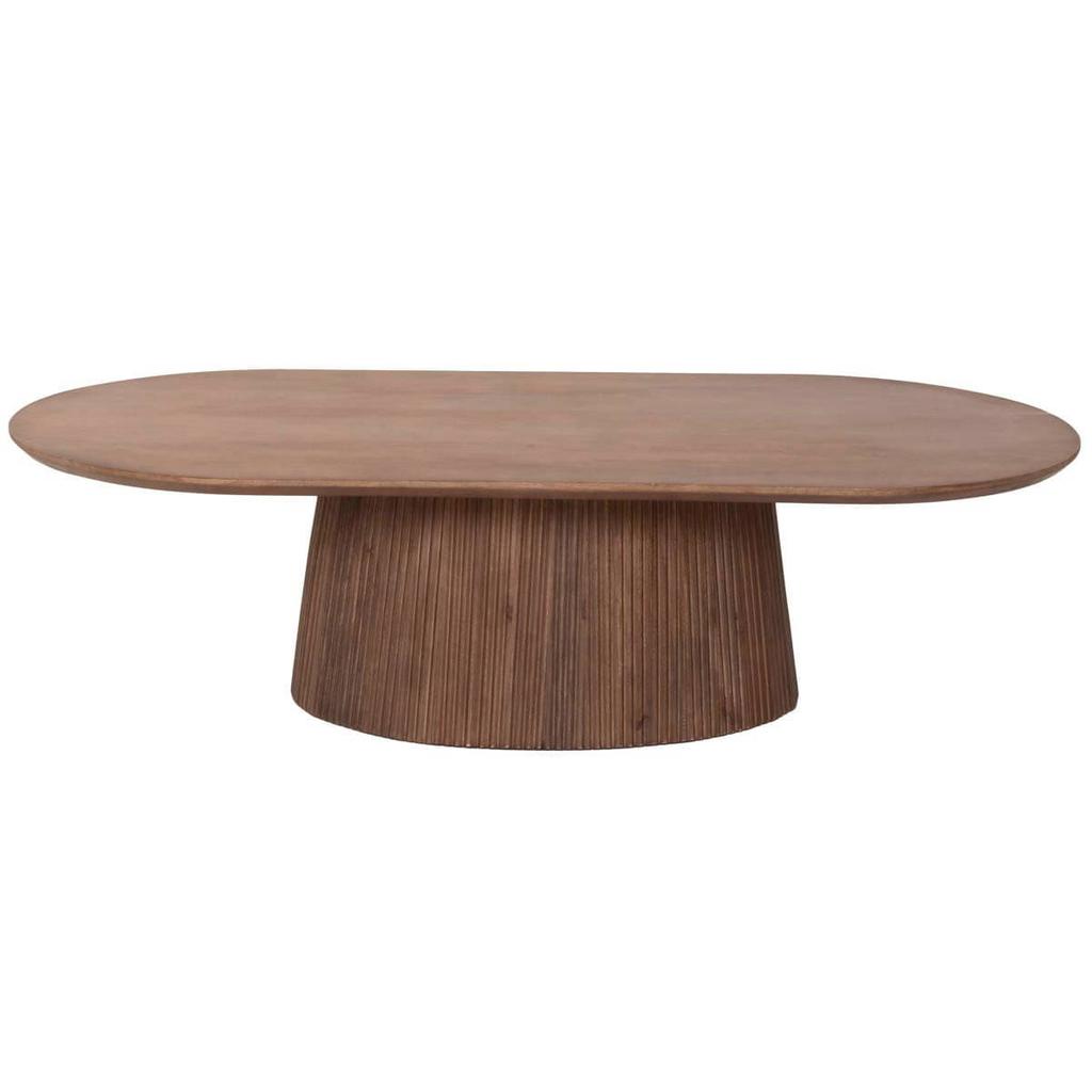 Giga Meubel Salontafel Salvador - Donkerbruin Hout - 140x70x38cm
