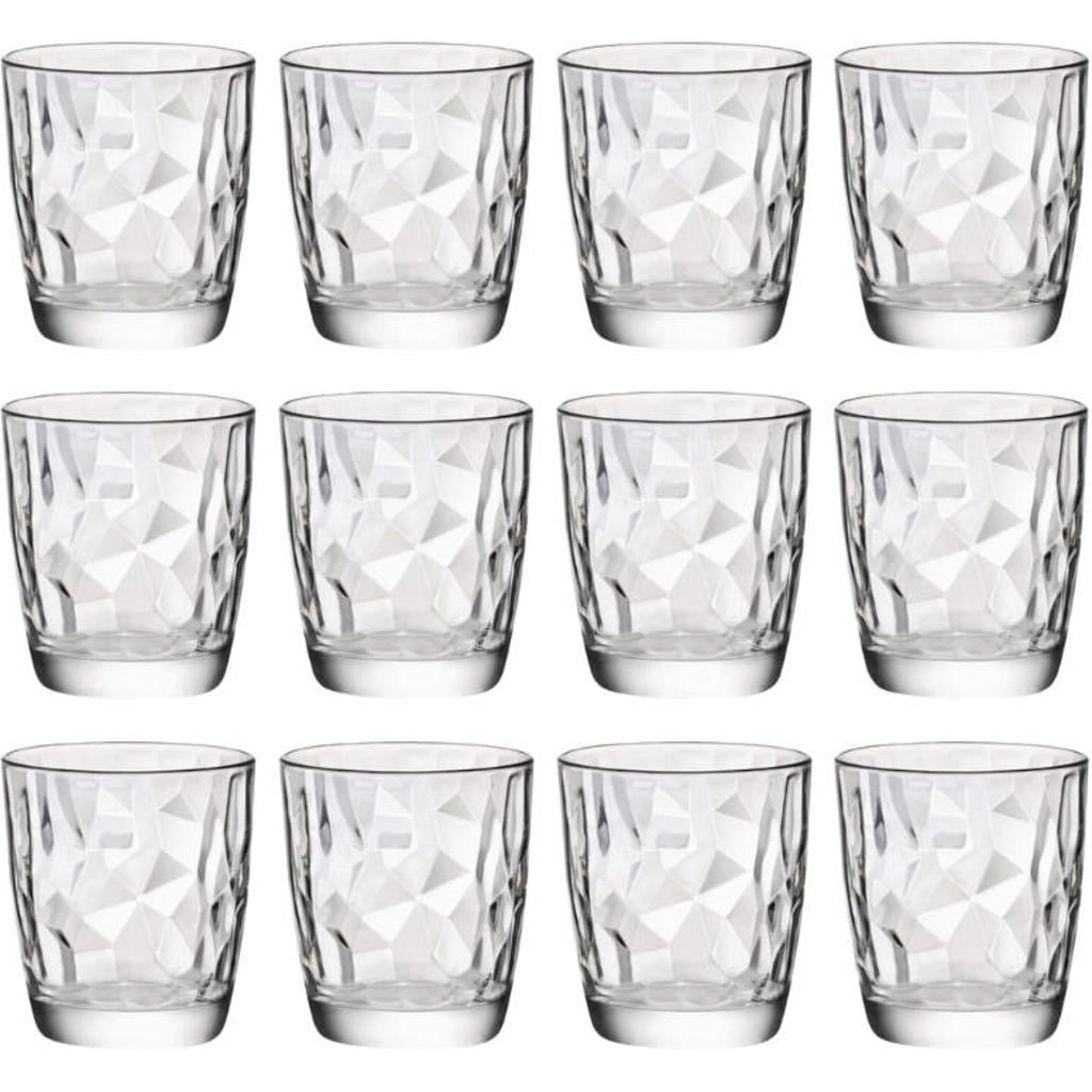 Bormioli Rocco Glazenset - Waterglazen - Transparant - Diamond - 300 ml - 12 stuks