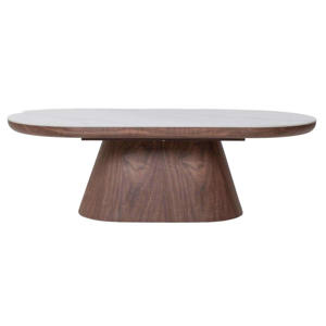 Salontafel Alba - Ovaal Walnoot Hout/Keramisch - 120x60x38cm
