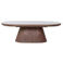 Giga Meubel Salontafel Alba - Ovaal Walnoot Hout/Keramisch - 120x60x38cm