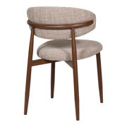 thumbnail: Giga Meubel Eetkamerstoel Alexia - Taupe/Walnoot (set van 2)