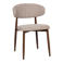 Giga Meubel Eetkamerstoel Alexia - Taupe/Walnoot (set van 2)