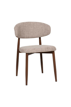 Eetkamerstoel Alexia - Taupe/Walnoot (set van 2)