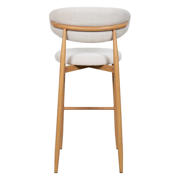 thumbnail: Giga Meubel Barkruk Alexia - Beige/Naturel - Zithoogte 75cm - Set van 2