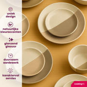 thumbnail: Cookinglife Serviesset Leem 18-delig / 6 personen - 6 dinerborden, 6 ontbijtborden en 6 kommen