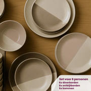 thumbnail: Cookinglife Serviesset Leem 18-delig / 6 personen - 6 dinerborden, 6 ontbijtborden en 6 kommen
