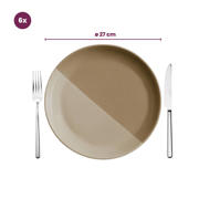 thumbnail: Cookinglife Serviesset Leem 18-delig / 6 personen - 6 dinerborden, 6 ontbijtborden en 6 kommen
