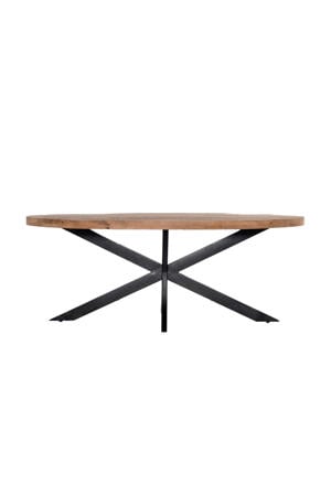 Eettafel Mansour - Naturel Hout - 180x100x76cm