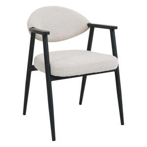 Eetkamerstoel Karup - Beige/Zwart - Set van 2