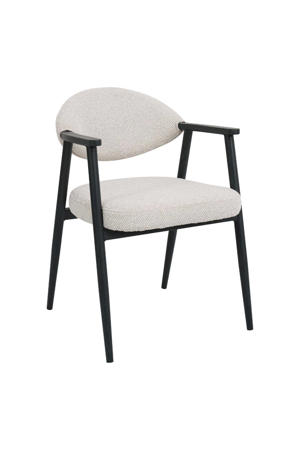 Eetkamerstoel Karup - Beige/Zwart - Set van 2