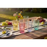 thumbnail: Cookinglife Waterglazen 300 ml Glas - Set van 6 Kleurige Drinkglazen