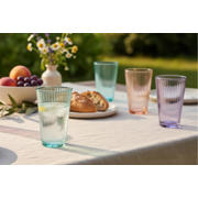 thumbnail: Cookinglife Waterglazen 300 ml Glas - Set van 6 Kleurige Drinkglazen