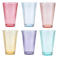 Cookinglife Waterglazen 300 ml Glas - Set van 6 Kleurige Drinkglazen