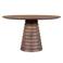 Giga Meubel Eettafel Marín - Rond Donkerbruin Mangohout - 130x130x76cm