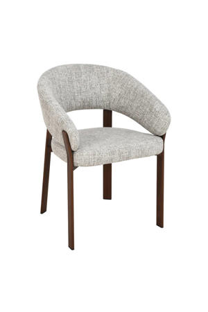 Eetkamerstoel Chera - Beige/Walnoot - Set van 2