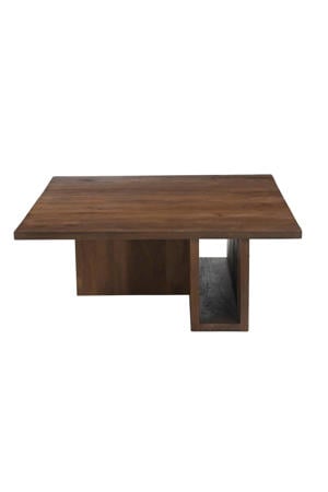 Salontafel Onni - Vierkant Donkerbruin Hout - 85x85x34cm