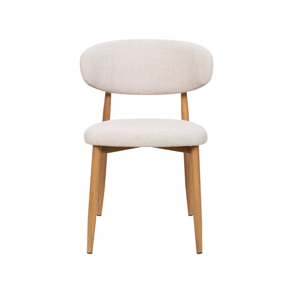 Giga Meubel Eetkamerstoel Alexia - Beige/Naturel (set van 2)