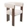 Giga Meubel Eetkamerstoel Aragon - Beige/Walnoot - Zithoogte 46cm (set van 2)