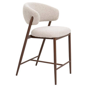 Barstoel Skive - Zand/Walnoot - Zithoogte 67cm (set van 2) 