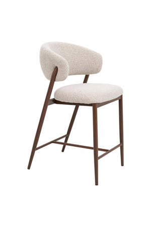 Barstoel Skive - Zand/Walnoot - Zithoogte 67cm (set van 2)