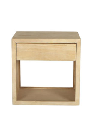 Nachtkastje Jeff - Zwevend Naturel Hout - 40x30x40cm