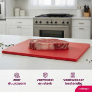 thumbnail: Cookinglife Snijplank HACCP Rood 40 x 30 cm - voor vlees