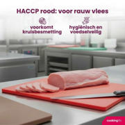 thumbnail: Cookinglife Snijplank HACCP Rood 40 x 30 cm - voor vlees