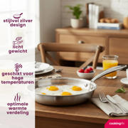 thumbnail: Cookinglife  Koekenpan Superior Triply RVS ø 20 cm - geschikt voor alle warmtebronnen - zonder anti-aanbaklaag