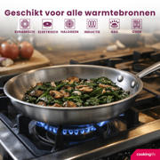 thumbnail: Cookinglife  Koekenpan Superior Triply RVS ø 20 cm - geschikt voor alle warmtebronnen - zonder anti-aanbaklaag