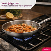 thumbnail: Cookinglife  Koekenpan Superior Triply RVS ø 20 cm - geschikt voor alle warmtebronnen - zonder anti-aanbaklaag