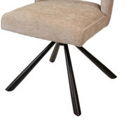 thumbnail: Giga Meubel Eetkamerstoel Mara - Stof - Beige - Set van 2