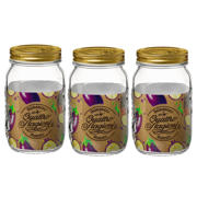 thumbnail: Bormioli Rocco Weckpot Quattro Stagioni - ø 8.6 cm / 1 liter - 3 stuks
